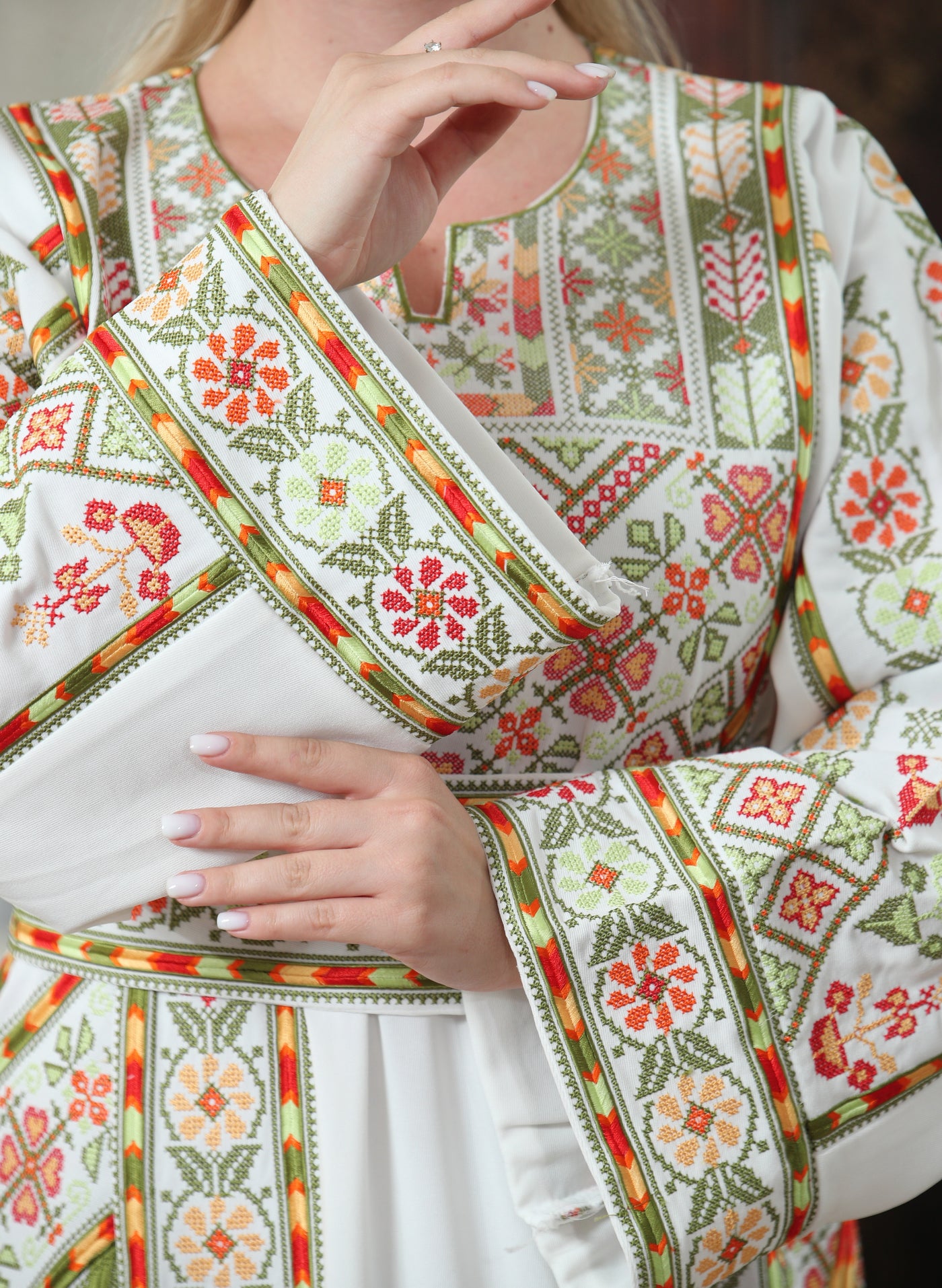 Beam Of Haifa - High Quality Traditional Embroidered Palestinian Thobe