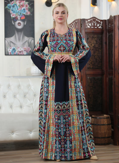 Royalty Of Hebron - High Quality Traditional Embroidered Palestinian style Thobe