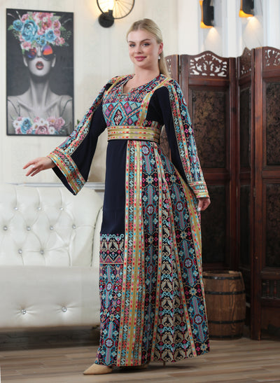 Royalty Of Hebron - High Quality Traditional Embroidered Palestinian style Thobe