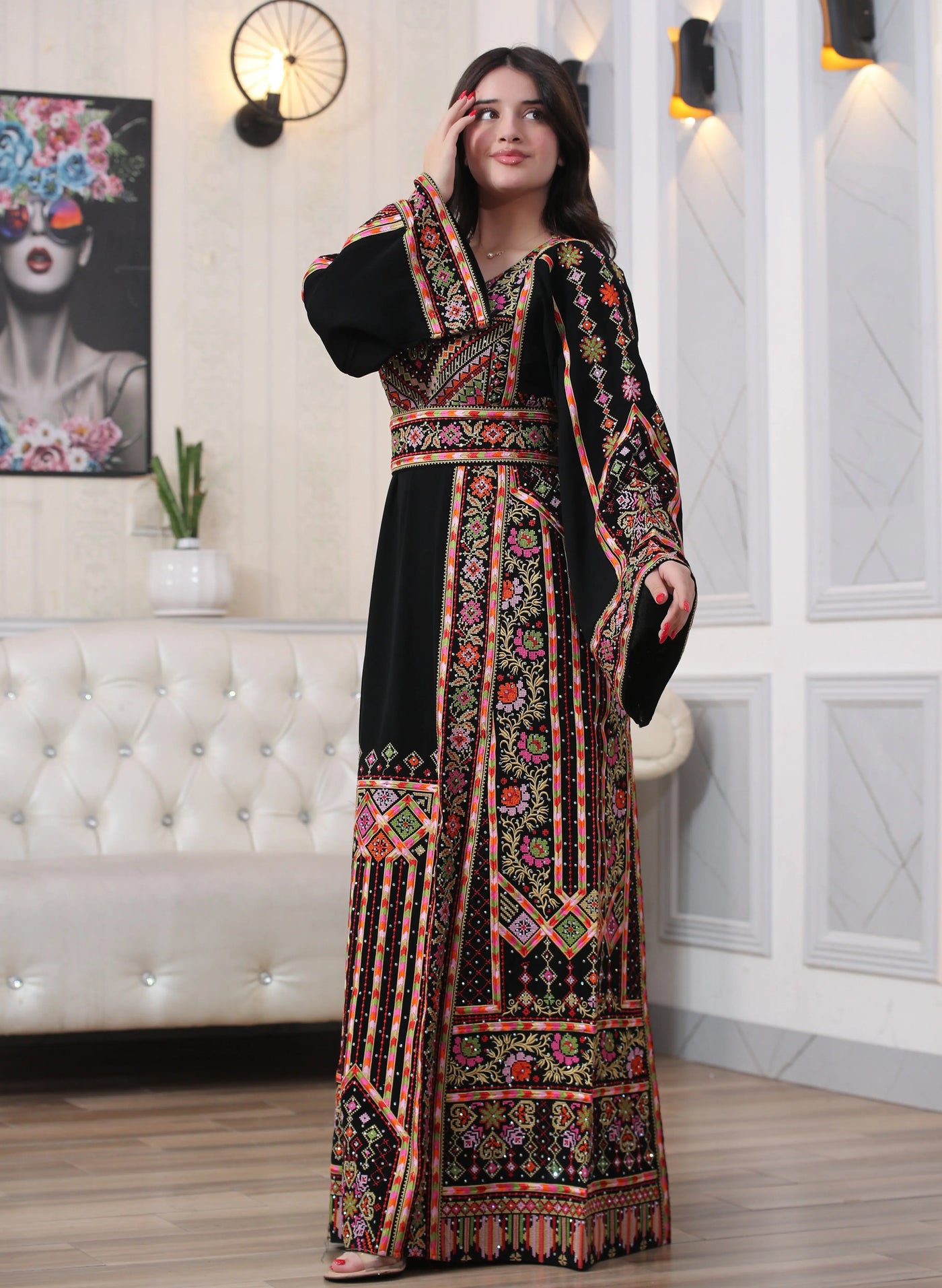 Jewel Of Beit Jala - High Quality Embroidered Palestinian style Thobe - JPK Traditions