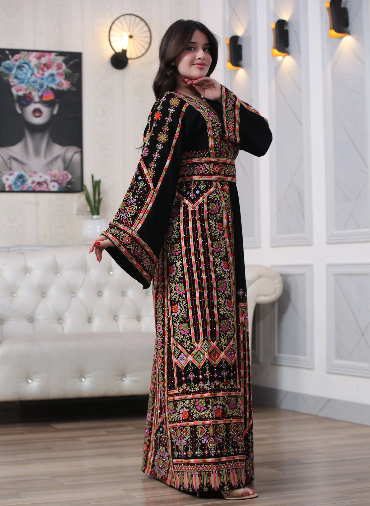 Jewel Of Beit Jala - High Quality Embroidered Palestinian style Thobe - JPK Traditions