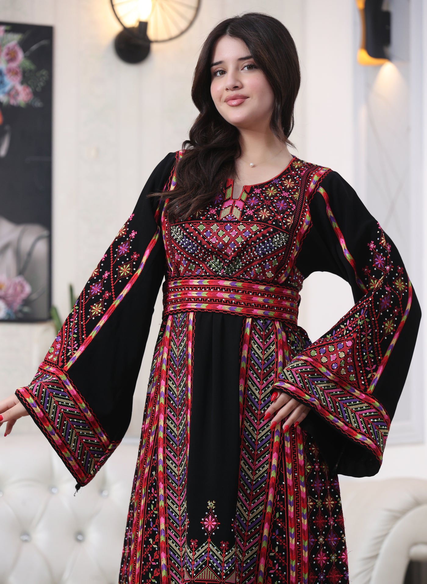 Pearl Of Jenin - High Quality Embroidered Palestinian style Thobe