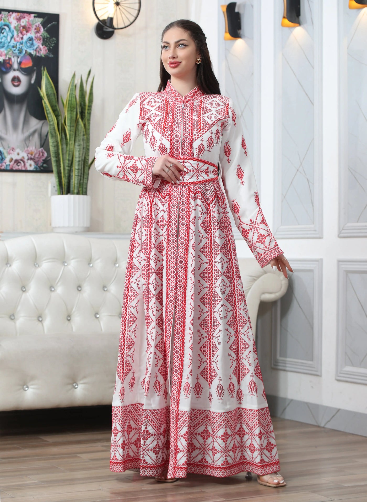 Ray Of Haifa - High Quality Embroidered classic Palestinian Kaftan - JPK Traditions