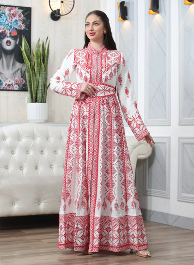 Ray Of Haifa - High Quality Embroidered classic Palestinian Kaftan - JPK Traditions