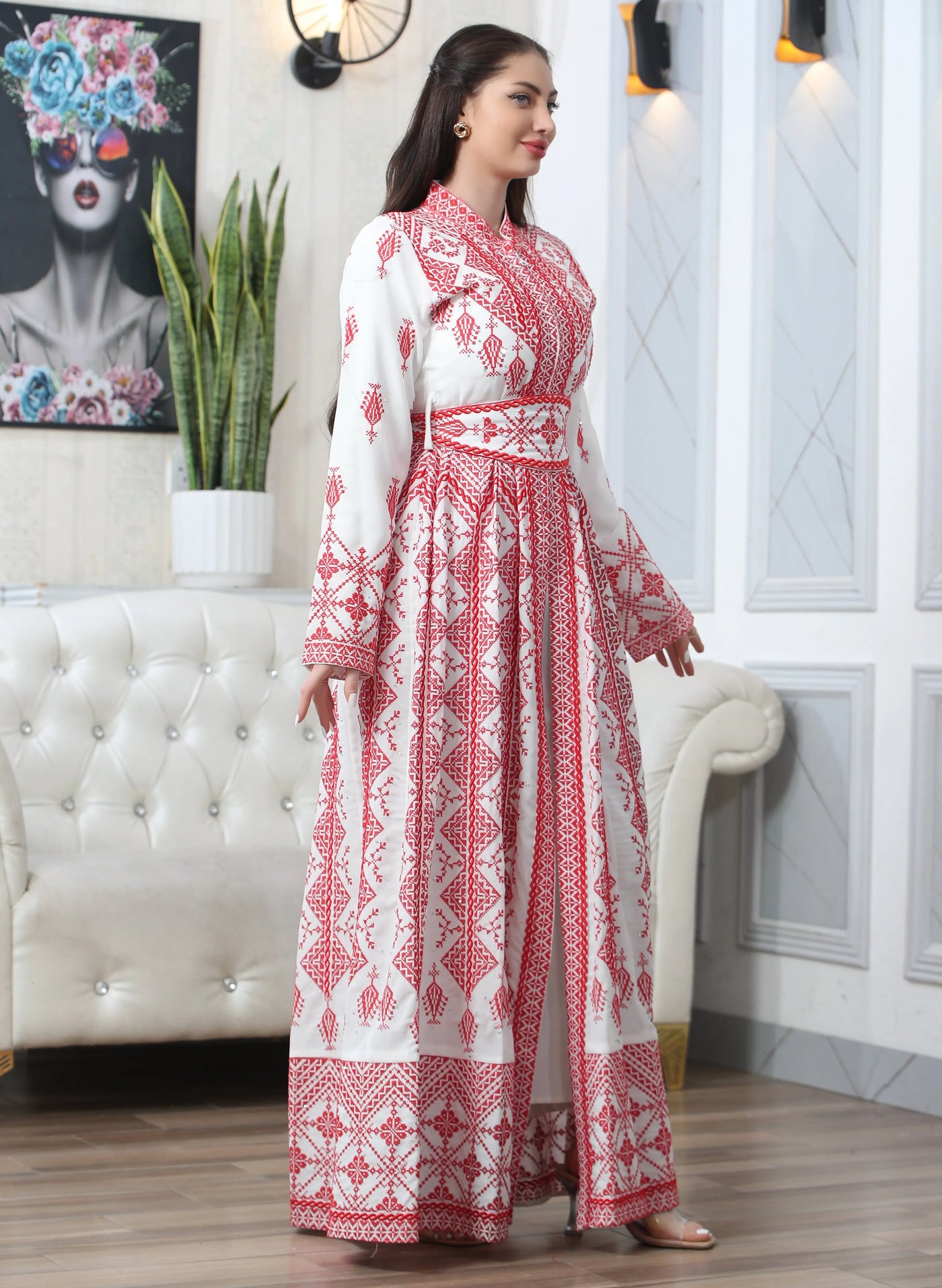 Ray Of Haifa - High Quality Embroidered classic Palestinian Kaftan - JPK Traditions