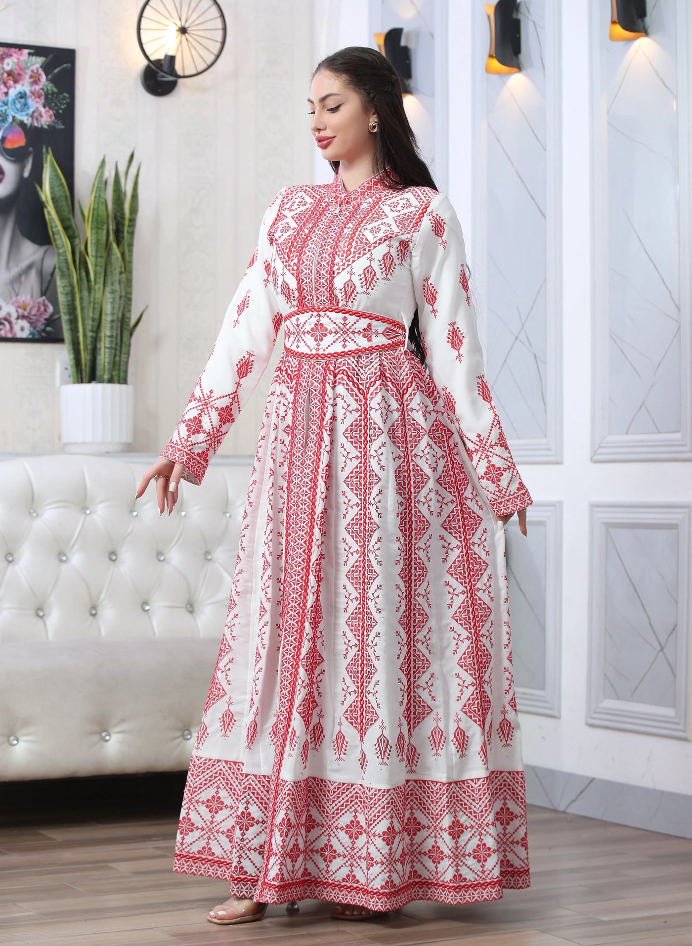 Ray Of Haifa - High Quality Embroidered classic Palestinian Kaftan - JPK Traditions