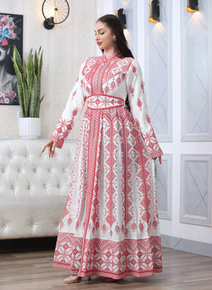 Ray Of Haifa - High Quality Embroidered classic Palestinian Kaftan - JPK Traditions