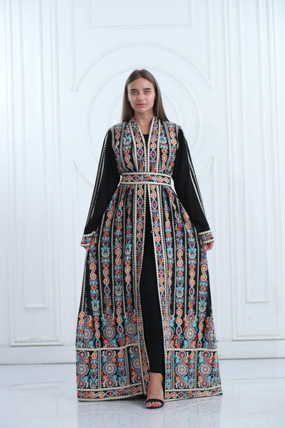 Queen Of Colors Kaftan - High Quality Embroidered Palestinian style kaftan