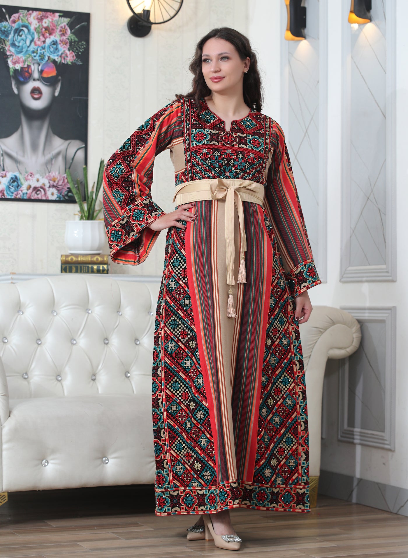 Stunning Majdalawi - High Quality Traditional Embroidered Palestinian style Thobe for women - JPK Traditions