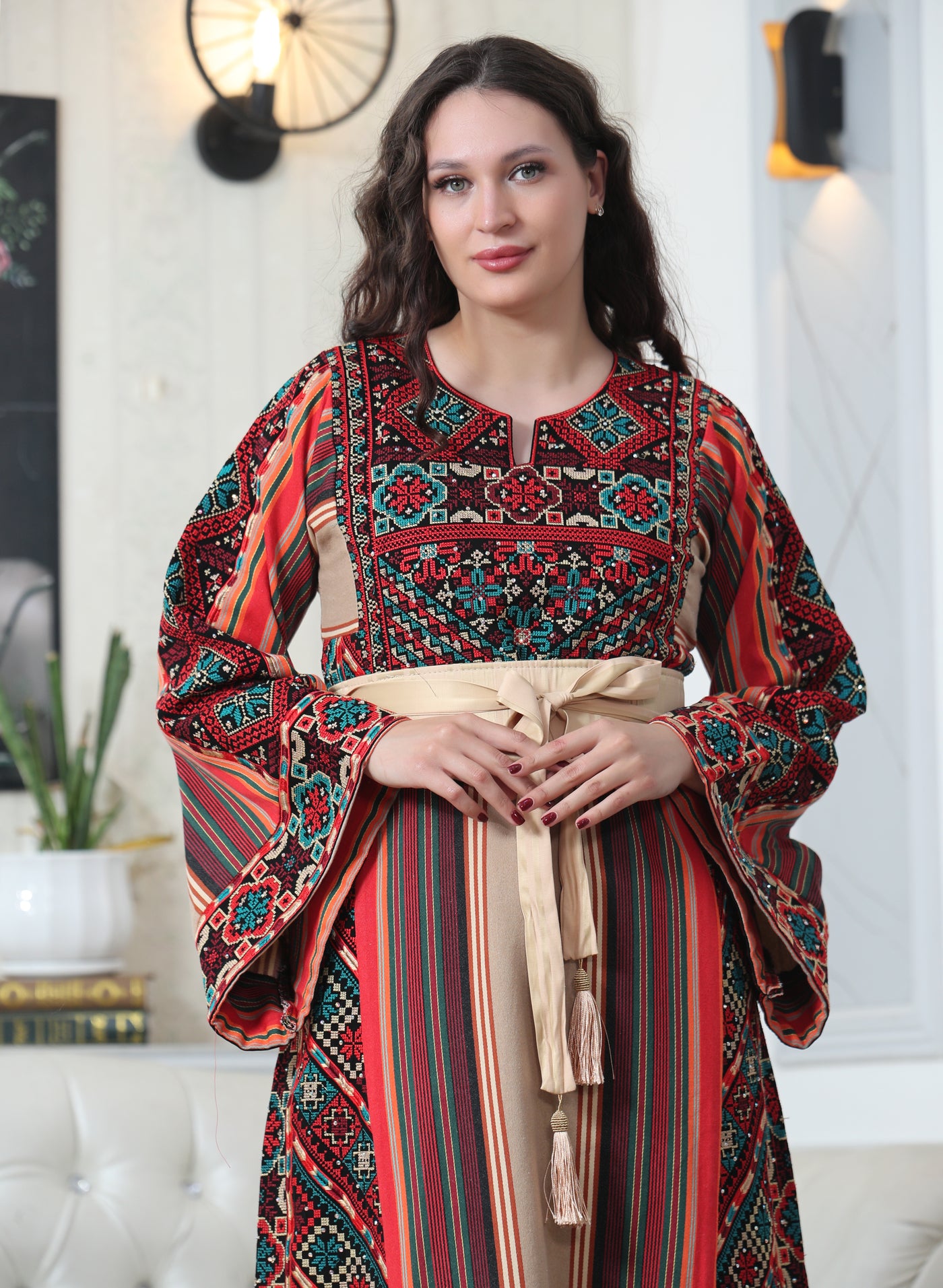 Stunning Majdalawi - High Quality Traditional Embroidered Palestinian style Thobe for women - JPK Traditions