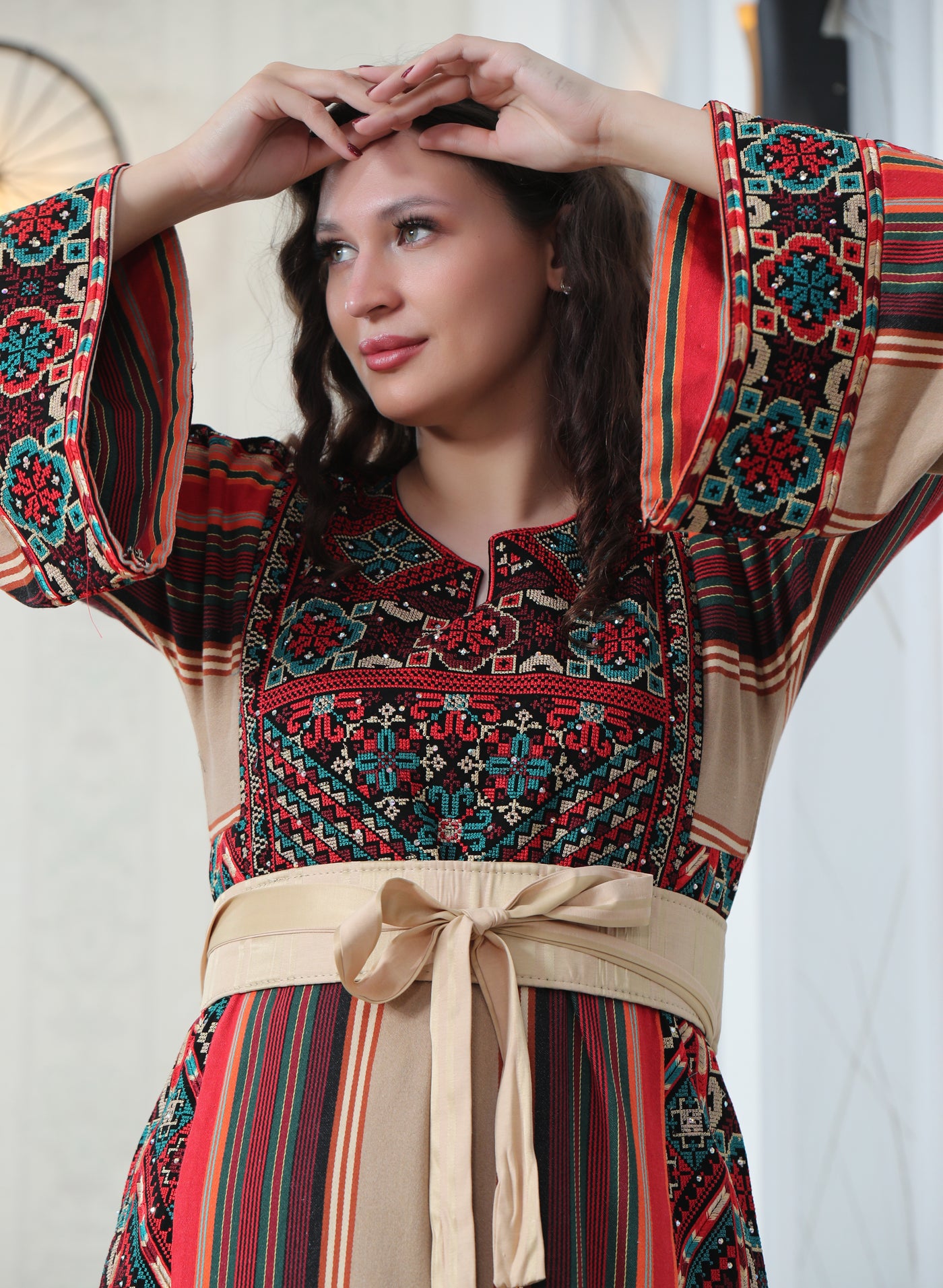 Stunning Majdalawi - High Quality Traditional Embroidered Palestinian style Thobe for women - JPK Traditions