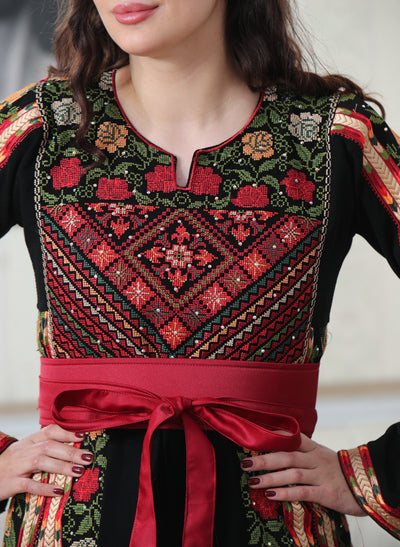 Flower Of Beit Jala - Very High Quality Embroidered Palestinian style Thobe - JPK Traditions