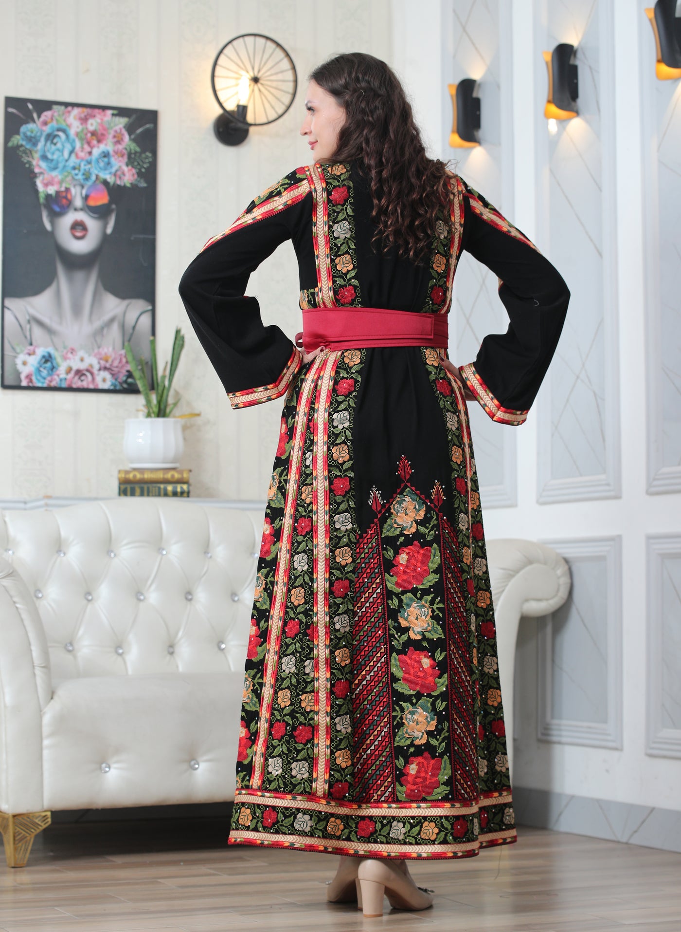 Flower Of Beit Jala - Very High Quality Embroidered Palestinian style Thobe - JPK Traditions