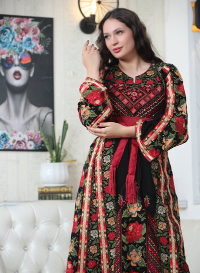 Flower Of Beit Jala - Very High Quality Embroidered Palestinian style Thobe - JPK Traditions