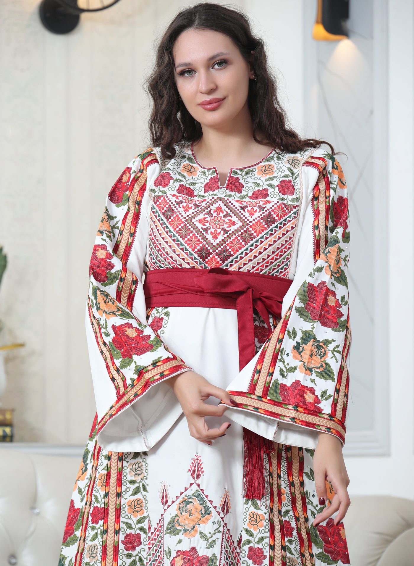 Flower Of Beit Jala - Very High Quality Embroidered Palestinian style Thobe - JPK Traditions