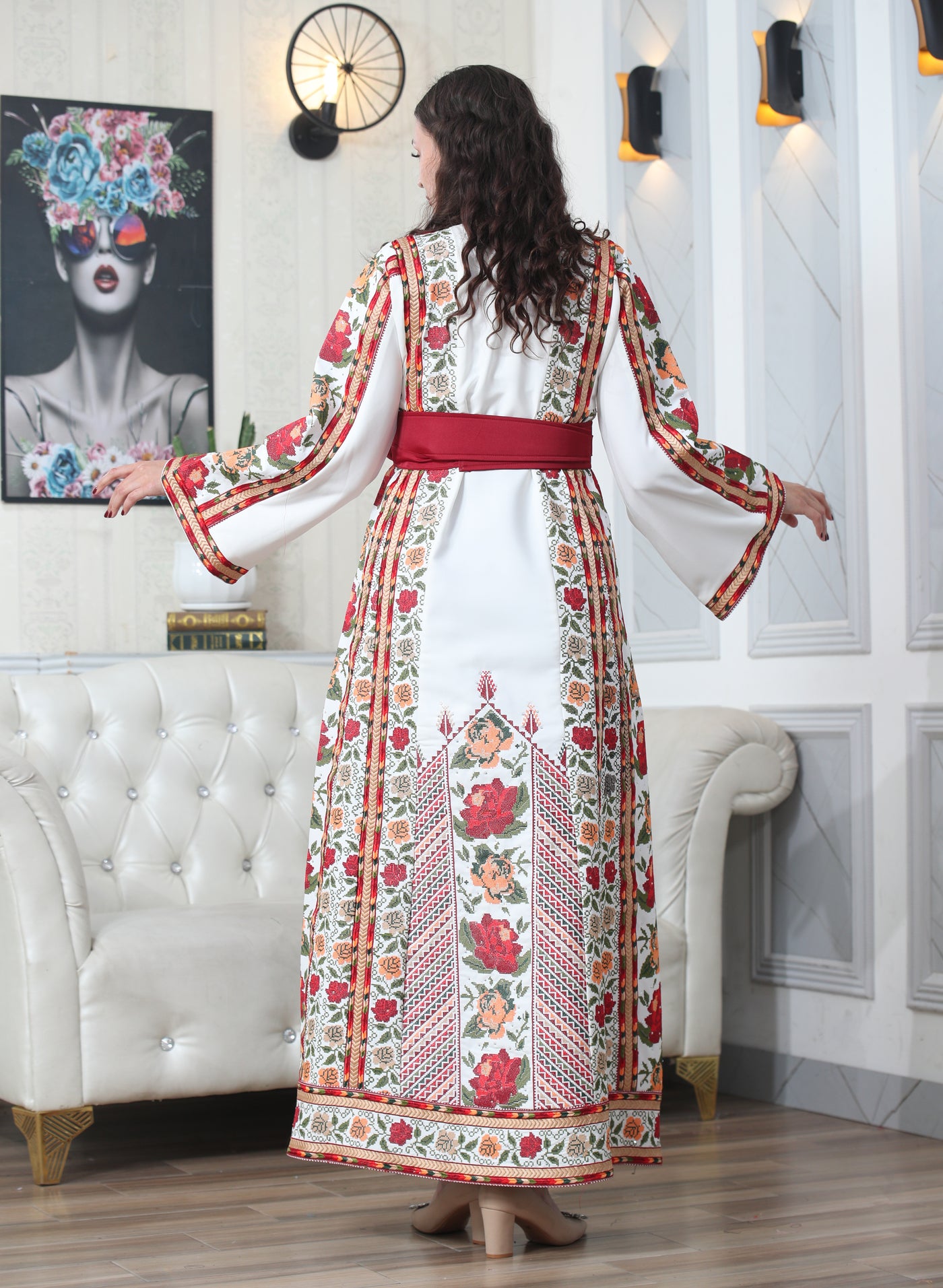 Flower Of Beit Jala - Very High Quality Embroidered Palestinian style Thobe - JPK Traditions