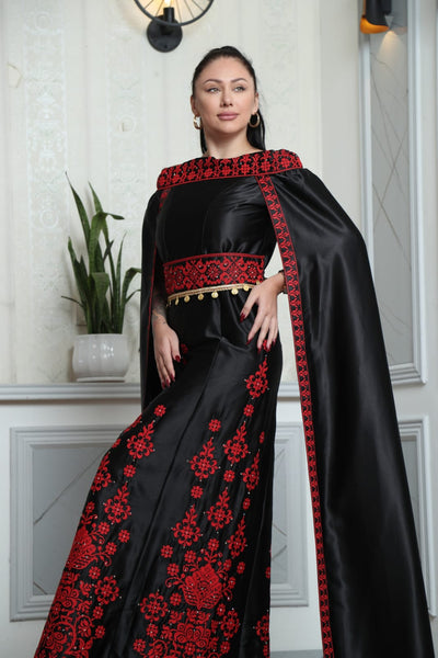 Al Malika - Embroidered  Palestinian style Dress