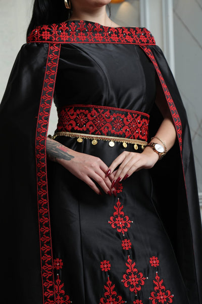 Al Malika - Embroidered  Palestinian style Dress