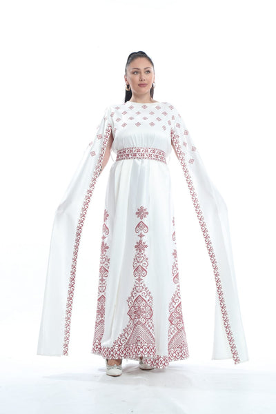 Wings Of Freedom - Embroidered  Palestinian style Dress