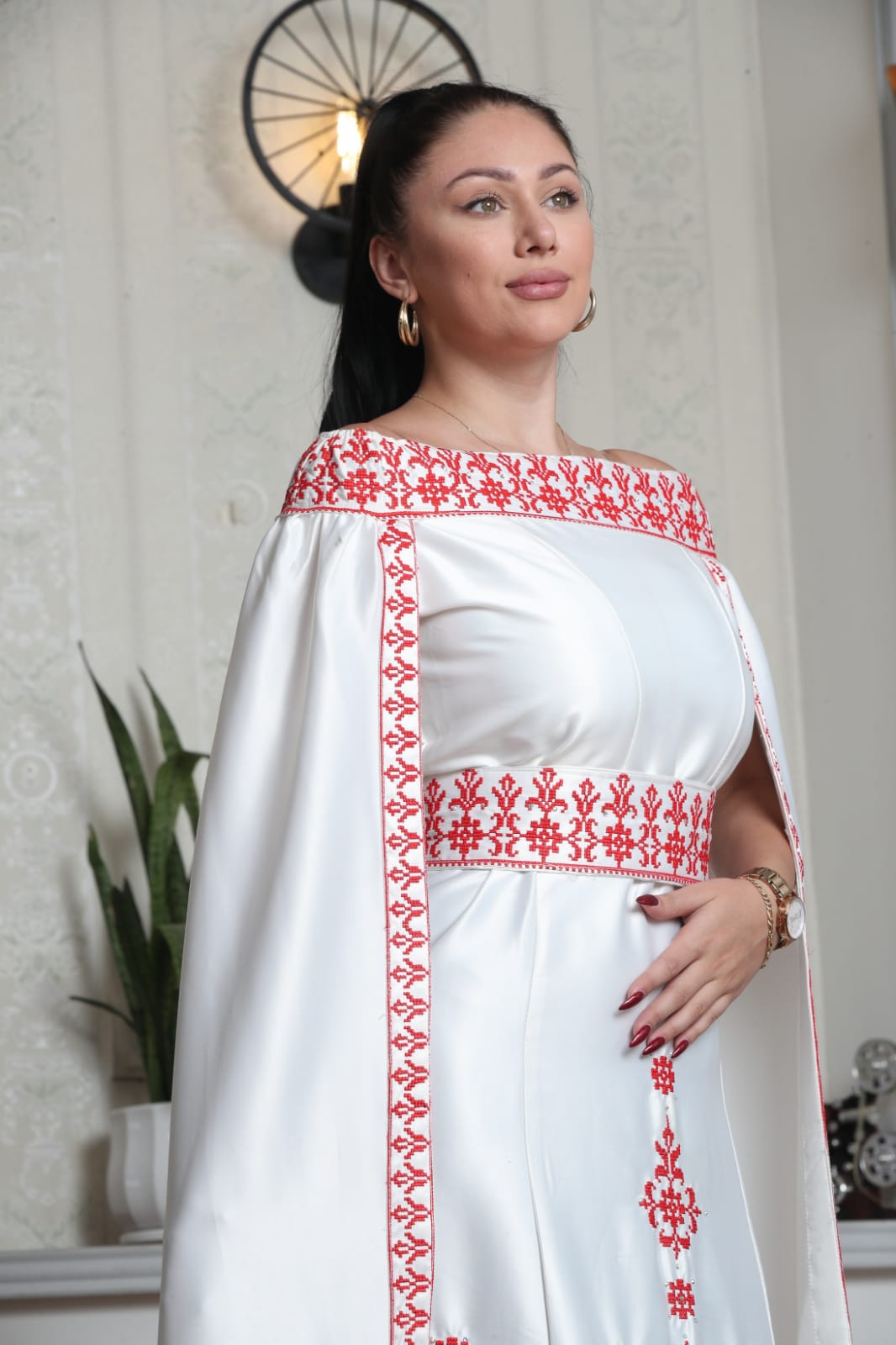 Al Malika - Embroidered  Palestinian style Dress