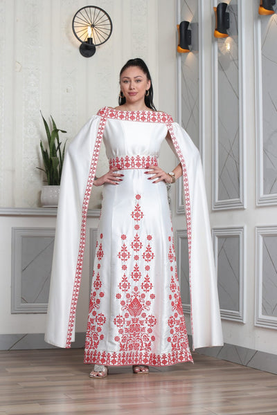 Al Malika - Embroidered  Palestinian style Dress