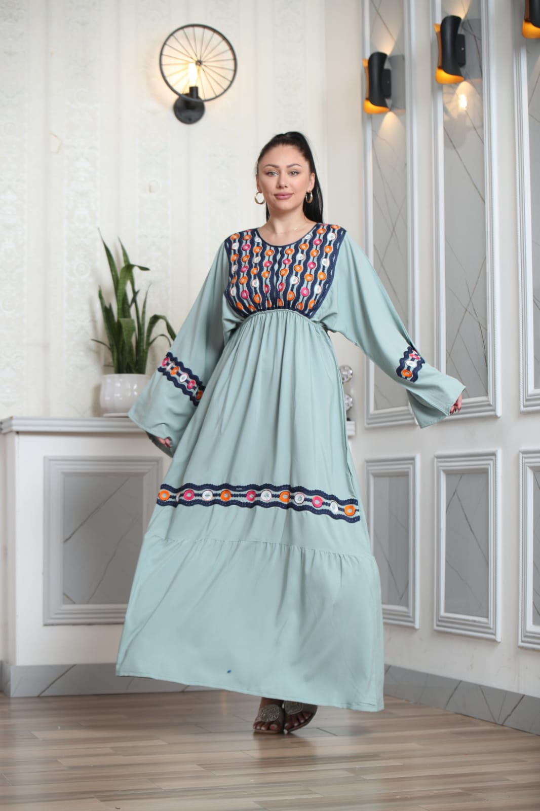 Hanan - Traditional Embroidered Palestinian Style Thobe