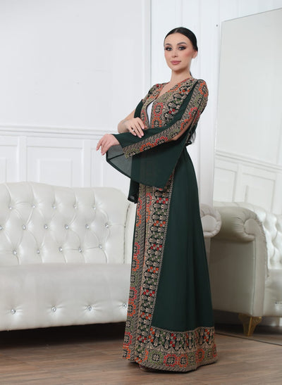 Nablus Heritage - Traditional Embroidered Palestinian style Kaftan