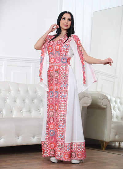 Haifa حيفا Elegance - Embroidered Palestinian Style Thobe/Kaftan