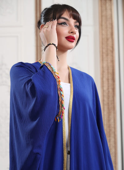Haifa Bisht - Embroidered Palestinian style Bisht