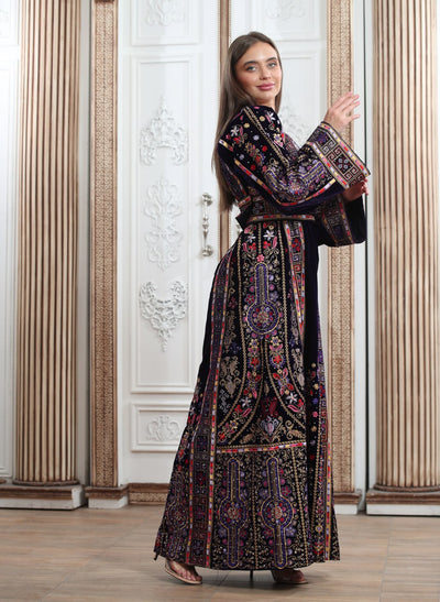Jewel of Hebron (Velvet) - Very High Quality Embroidered Palestinian style Thobe