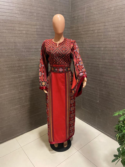 Al Majdalawi - High Quality Traditional Embroidered Palestinian style Thobe for women