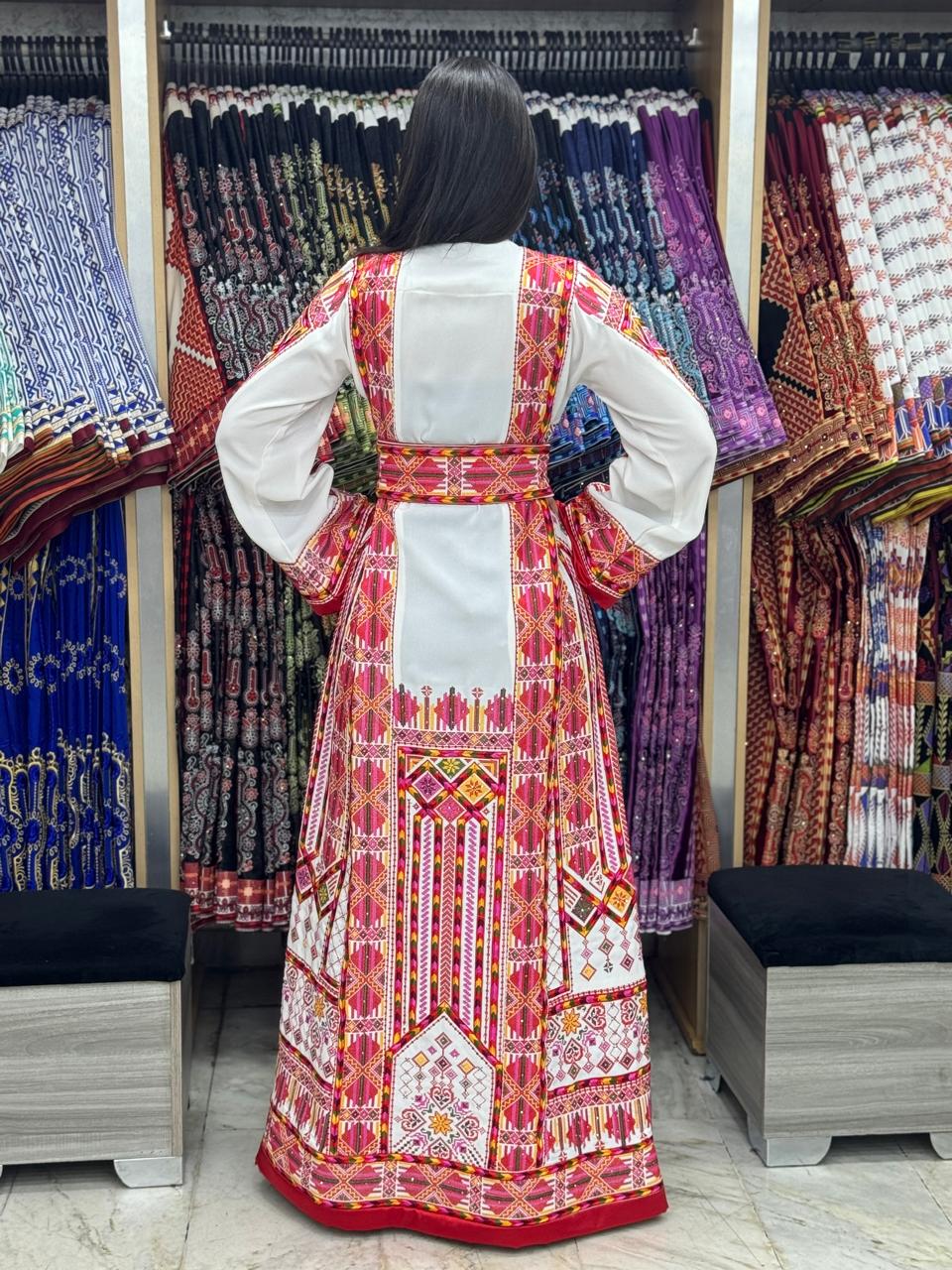 Gloss Of Jerusalem - High Quality Traditional Embroidered Palestinian Thobe dress