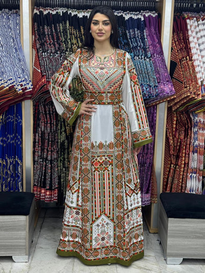 Gloss Of Jerusalem - High Quality Traditional Embroidered Palestinian Thobe dress