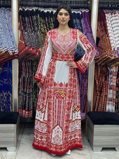 Gloss Of Jerusalem - High Quality Traditional Embroidered Palestinian Thobe dress