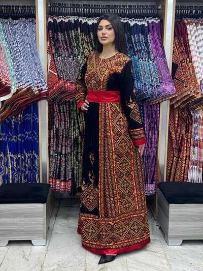 Gloss Of Nablus 2 - High Quality Traditional Embroidered Palestinian Thobe dress