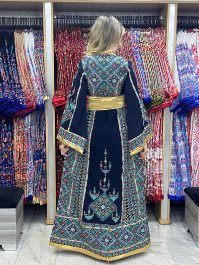 Gloss Of Nablus 2 - High Quality Traditional Embroidered Palestinian Thobe dress