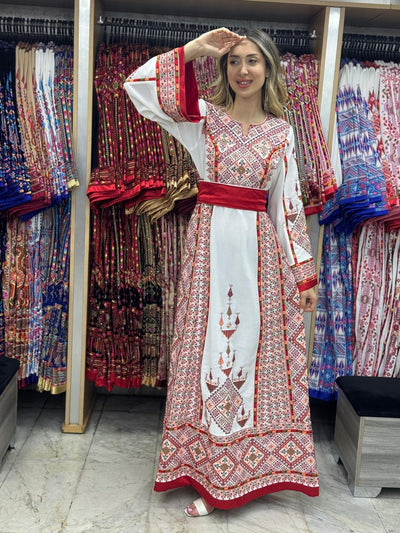 Gloss Of Nablus 2 - High Quality Traditional Embroidered Palestinian Thobe dress