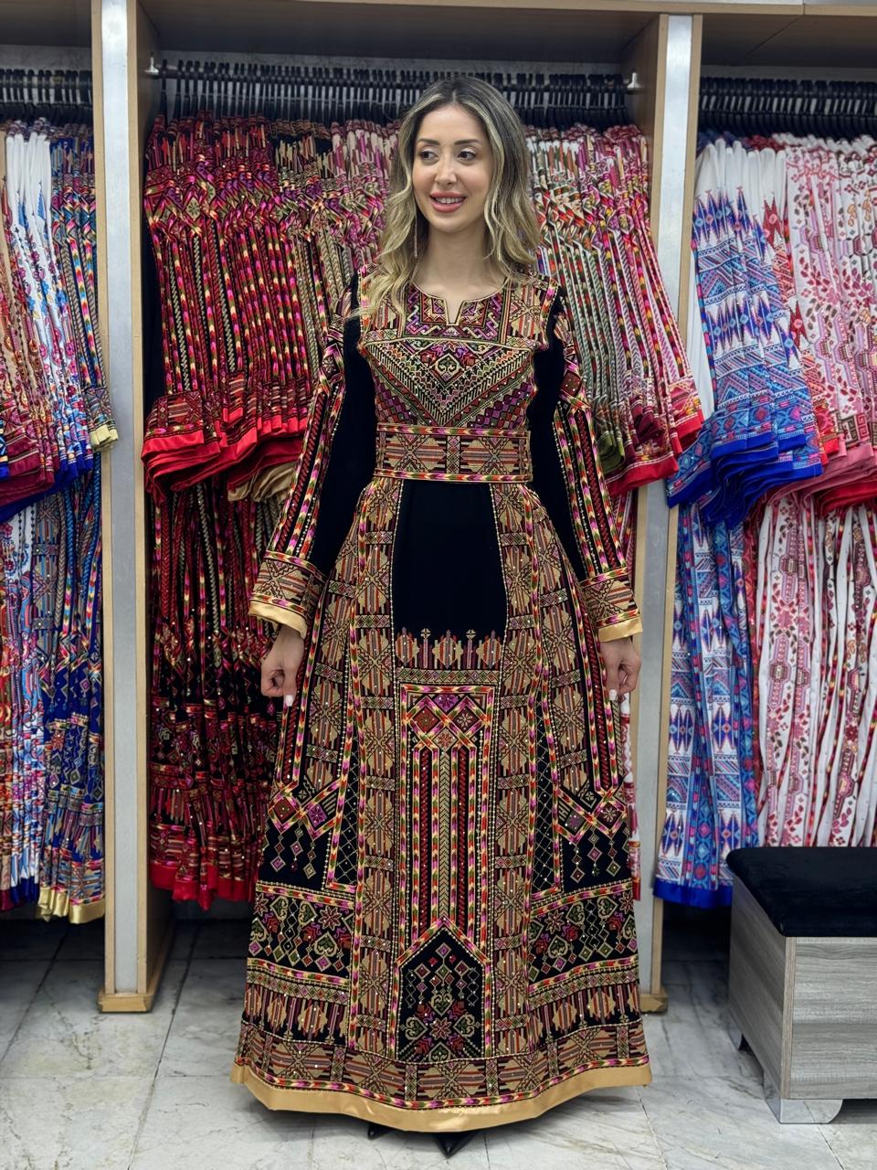 Gloss Of Jerusalem - High Quality Traditional Embroidered Palestinian Thobe dress