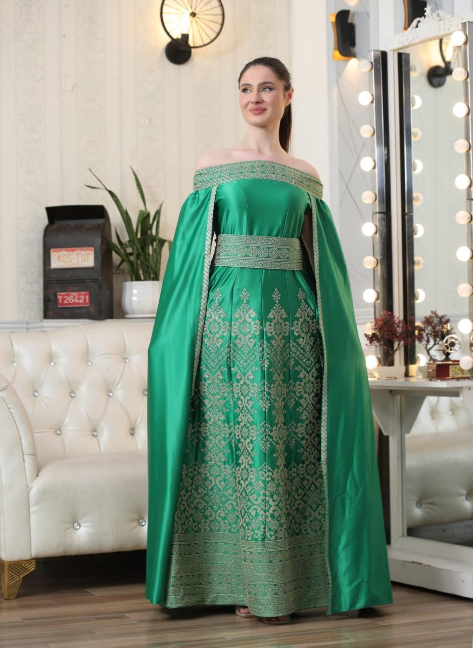 Phoenix Of Yafa- Embroidered Palestinian Style Thobe Dress - JPK Traditions