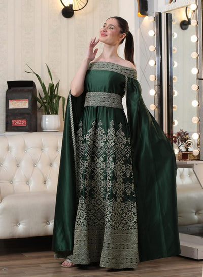 Phoenix Of Yafa- Embroidered Palestinian Style Thobe Dress - JPK Traditions