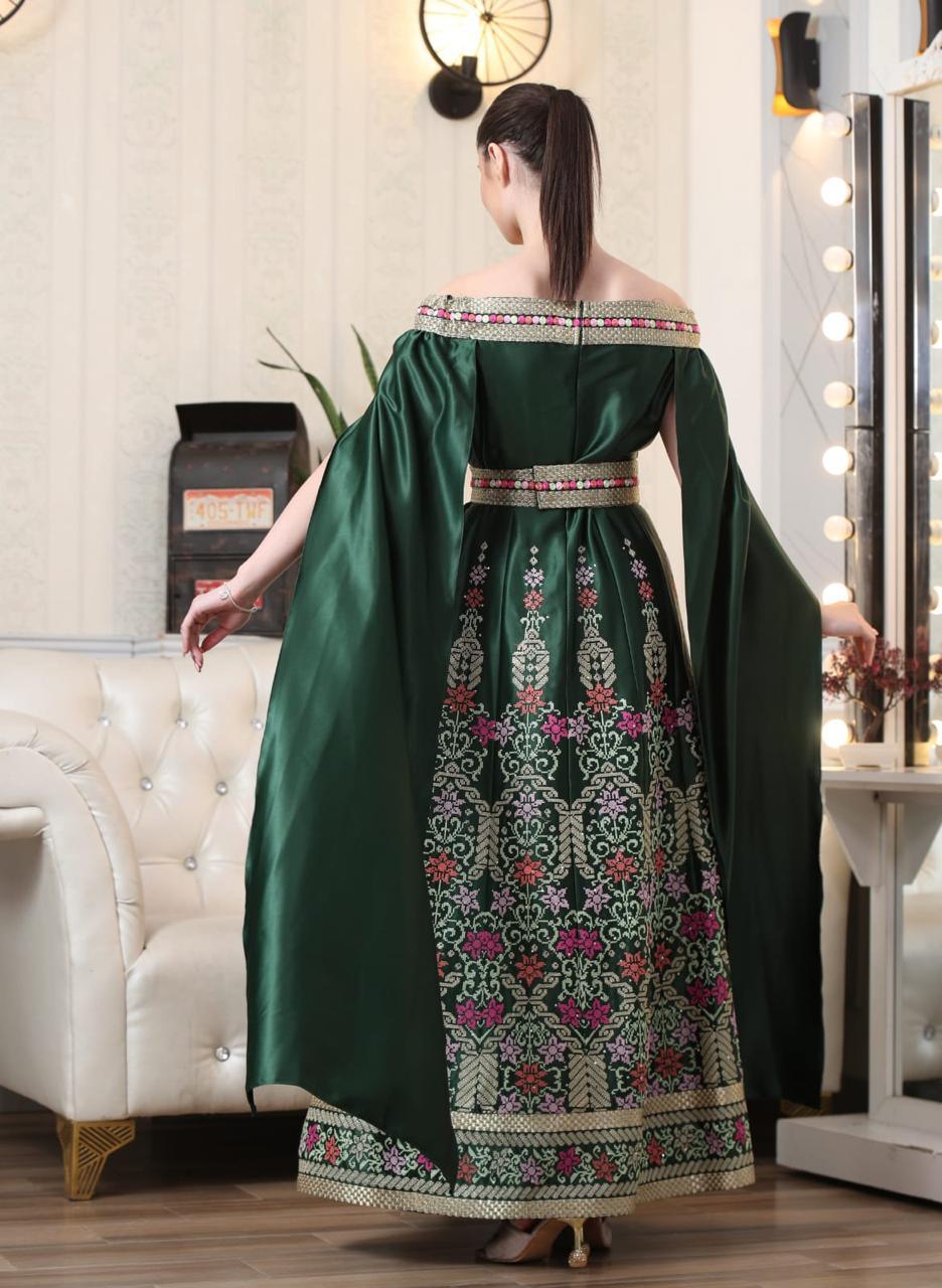 Phoenix Of Yafa- Embroidered Palestinian Style Thobe Dress - JPK Traditions