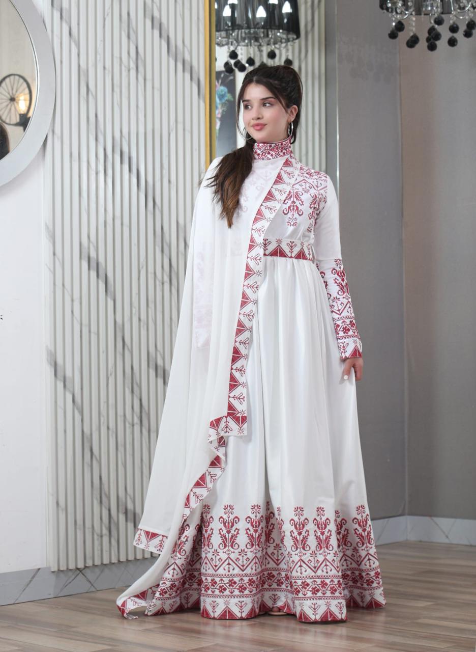 Embroidered Angel Thobe  - Embroidered Palestinian Thobe Dress