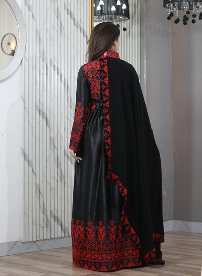 Embroidered Angel Thobe  - Embroidered Palestinian Thobe Dress