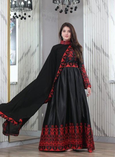 Embroidered Angel Thobe  - Embroidered Palestinian Thobe Dress