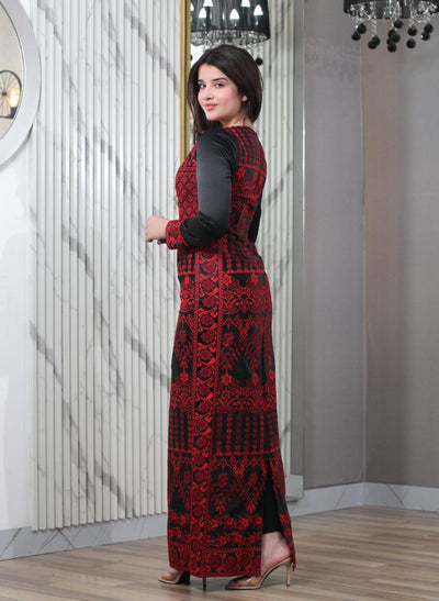 Ruby Of Ramallah - Embroidered Palestinian Style Dress