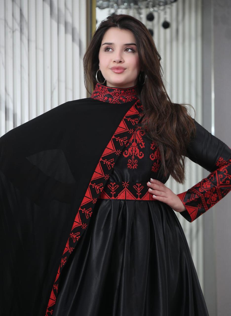 Embroidered Angel Thobe  - Embroidered Palestinian Thobe Dress