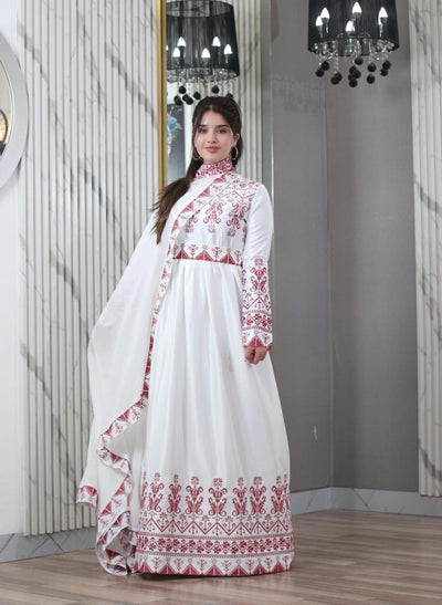 Embroidered Angel Thobe  - Embroidered Palestinian Thobe Dress