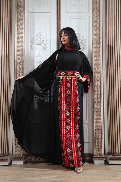 Pearl Of Gaza - Embroidered Palestinian style Thobe/Dress