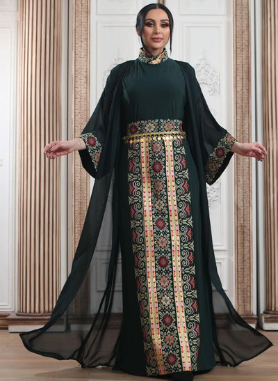 Pearl Of Gaza - Embroidered Palestinian style Thobe/Dress