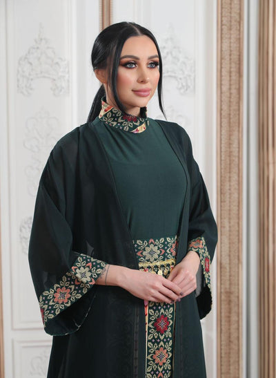 Pearl Of Gaza - Embroidered Palestinian style Thobe/Dress